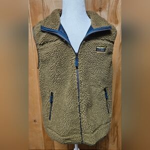 L.L. Bean Men's Mountain Pile Sherpa Fleece Full Zip Vest Medium Regular